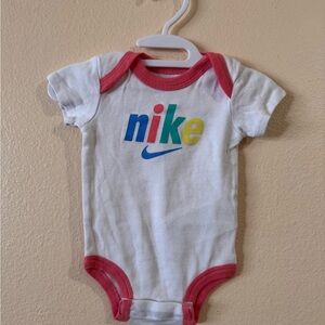 Nike Infant Onesie - White with Colorful Logo